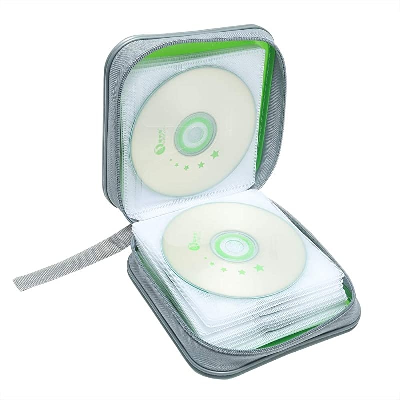 CD Case 40 Capacity CD DVD Heavy Duty Wallet Storage Organizer Holder VCD Binder Bag Album Booklet AGreen