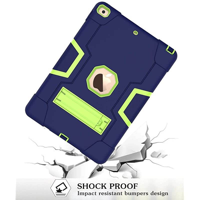 iPad 7th Generation CaseiPad 102 2019 CaseSlim Heavy Duty Shockproof Rugged Protective Case with Builtin Stand for New Apple iPad 7th Generation 102inch 2019 ReleaseNavy Blue