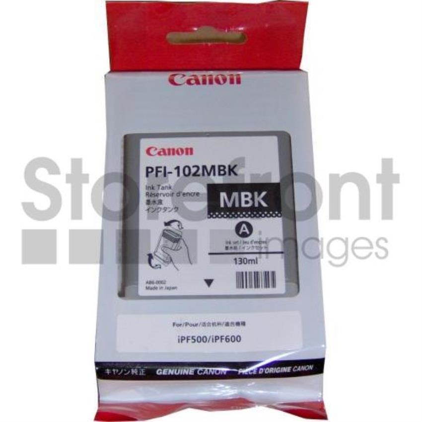 CANON IMGPROGRAF IPF500 1-PFI102 SD MATTE BLACK, 130 ML yield