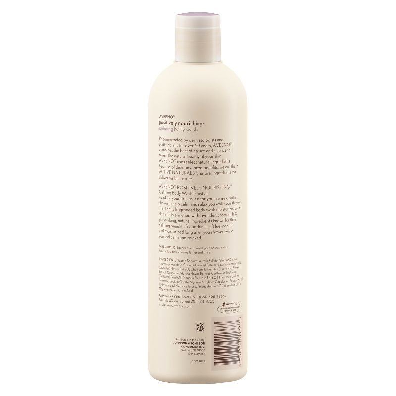 Aveeno Positively Nourishing Calming Lavender Body Wash- 16 fl oz