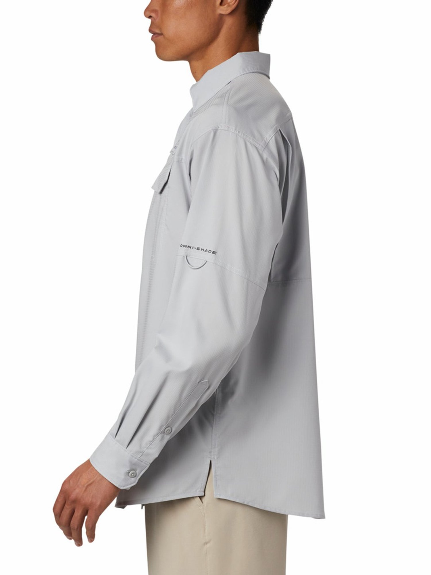 Columbia Light Grey Regular Fit Low Drag Offshore Shirt