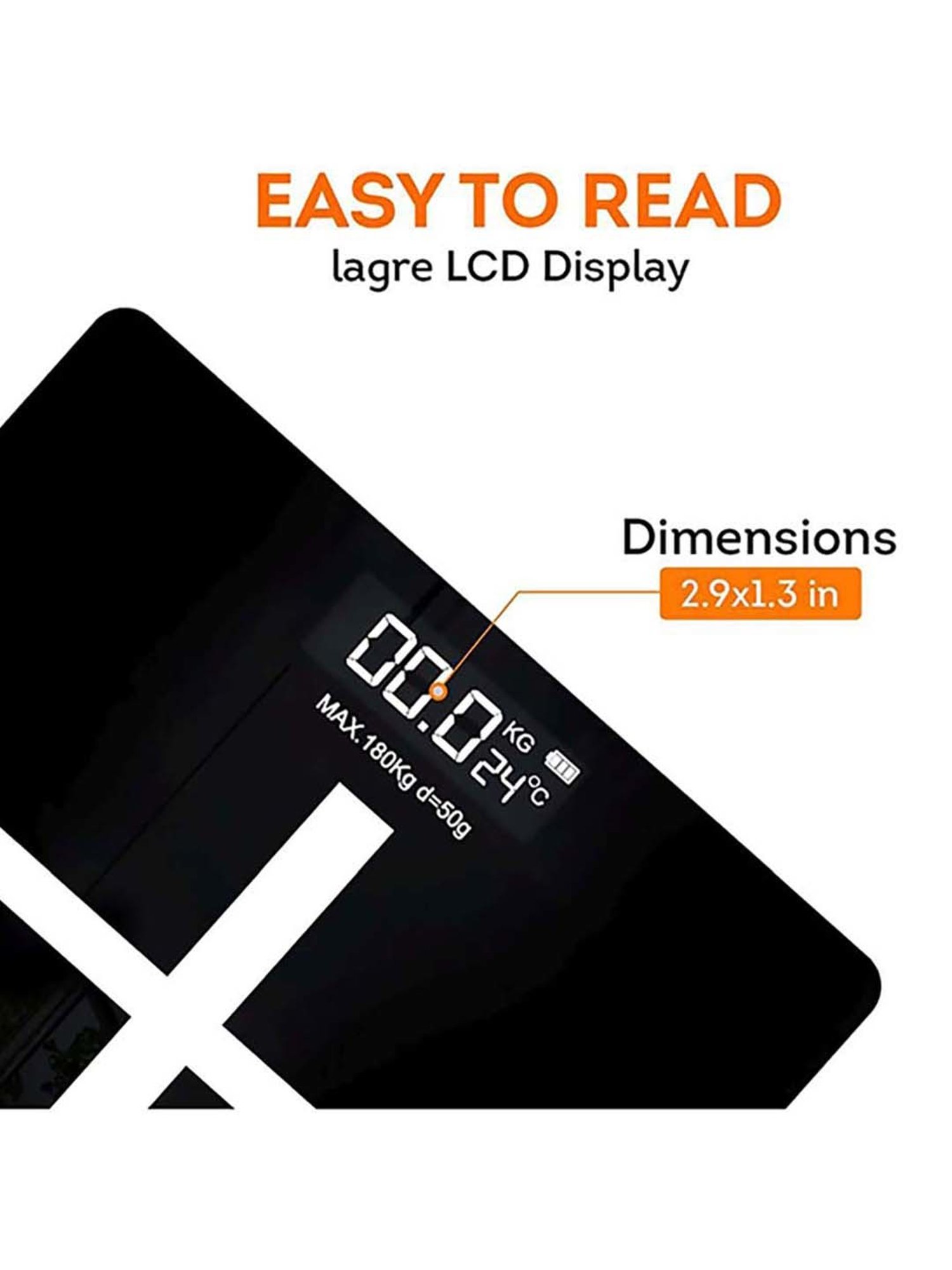 beatXP Black Plus Weight Machine with LCD Display (Black)