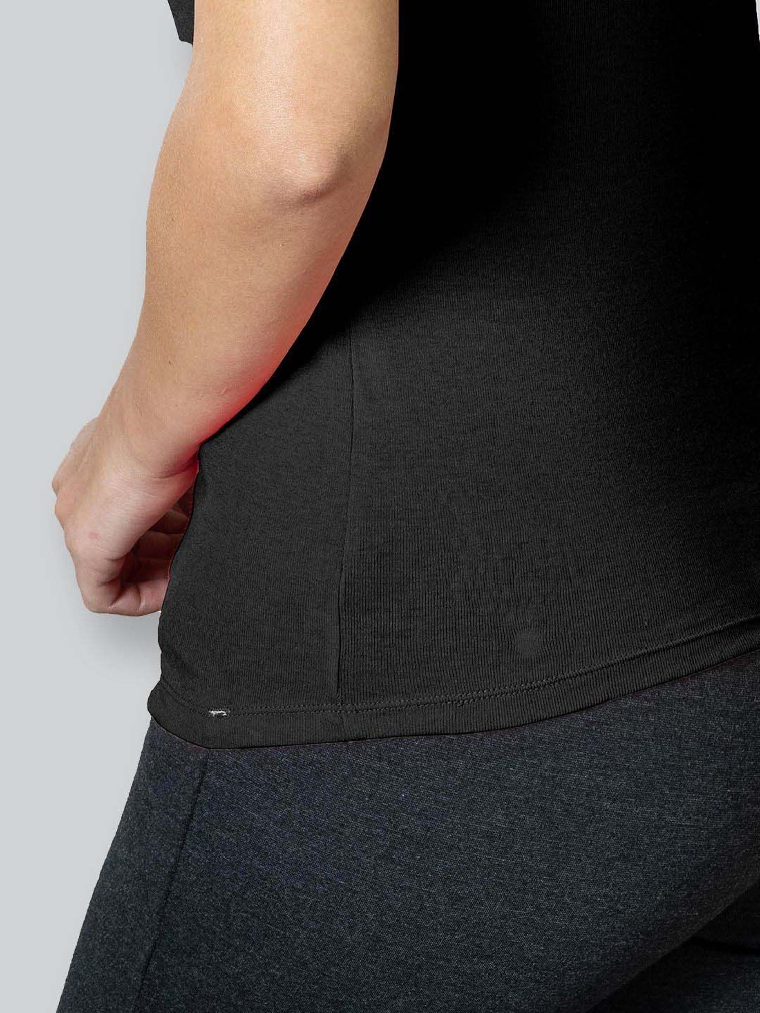 Lyra Black Cotton Plain Tank Top