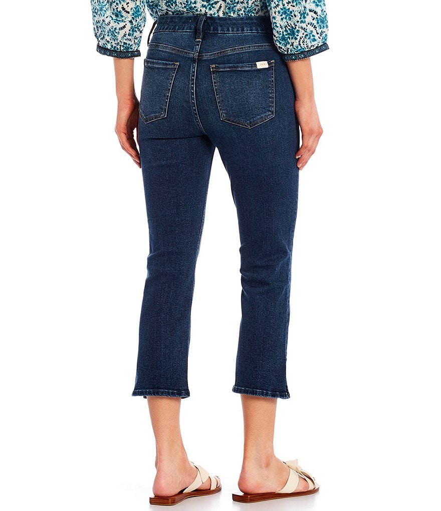 JEN7 by 7 for All Mankind Side Slit Hem Slim Fit Capri Jeans