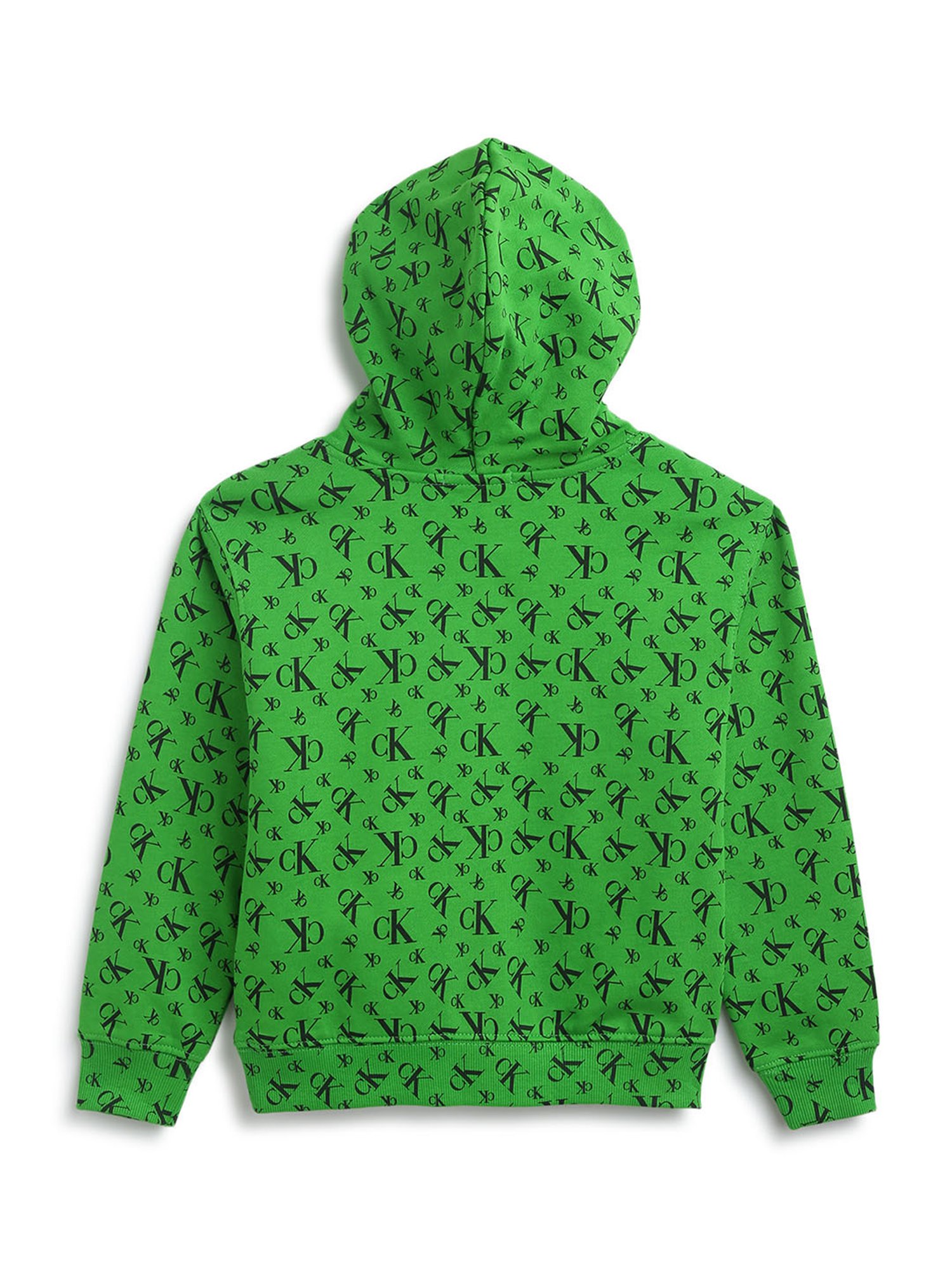Calvin Klein Jeans Kids Green Logo Regular Fit Hoodie