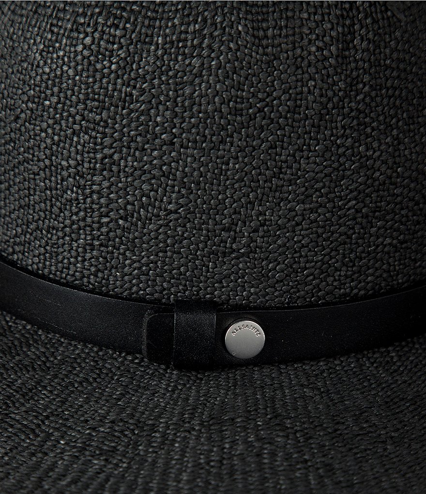 AllSaints Stone Wash Straw Fedora Hat