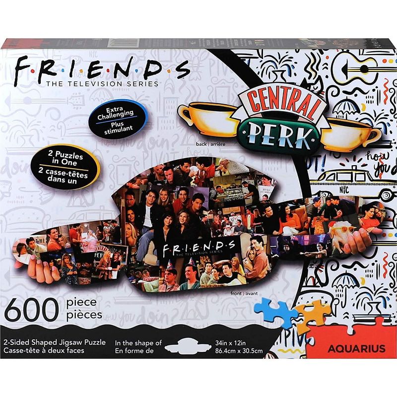 NMR Distribution Friends Central Perk & Collage 600 Piece 2 Sided Die Cut Jigsaw Puzzle