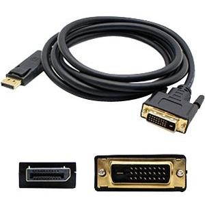 AddOn 5 pack of 1.82m (6.00ft) DisplayPort Male to DVI-D Dual Link (24+1 pin) Male Black Adapter Cable