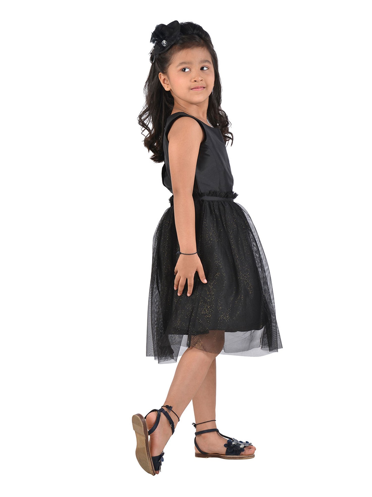 KidsDew Kids Black Shimmer Dress