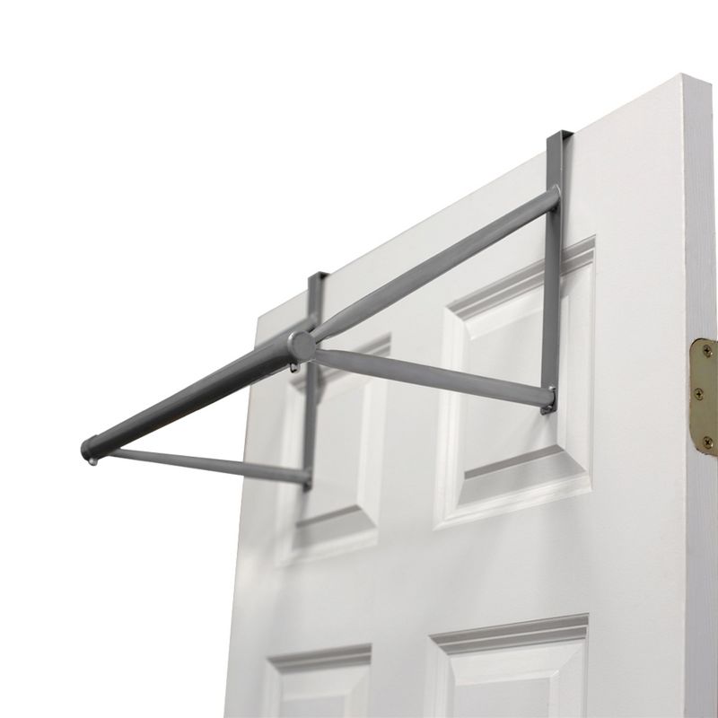 Home Basics Over the Door Metal Closet Rod, Silver