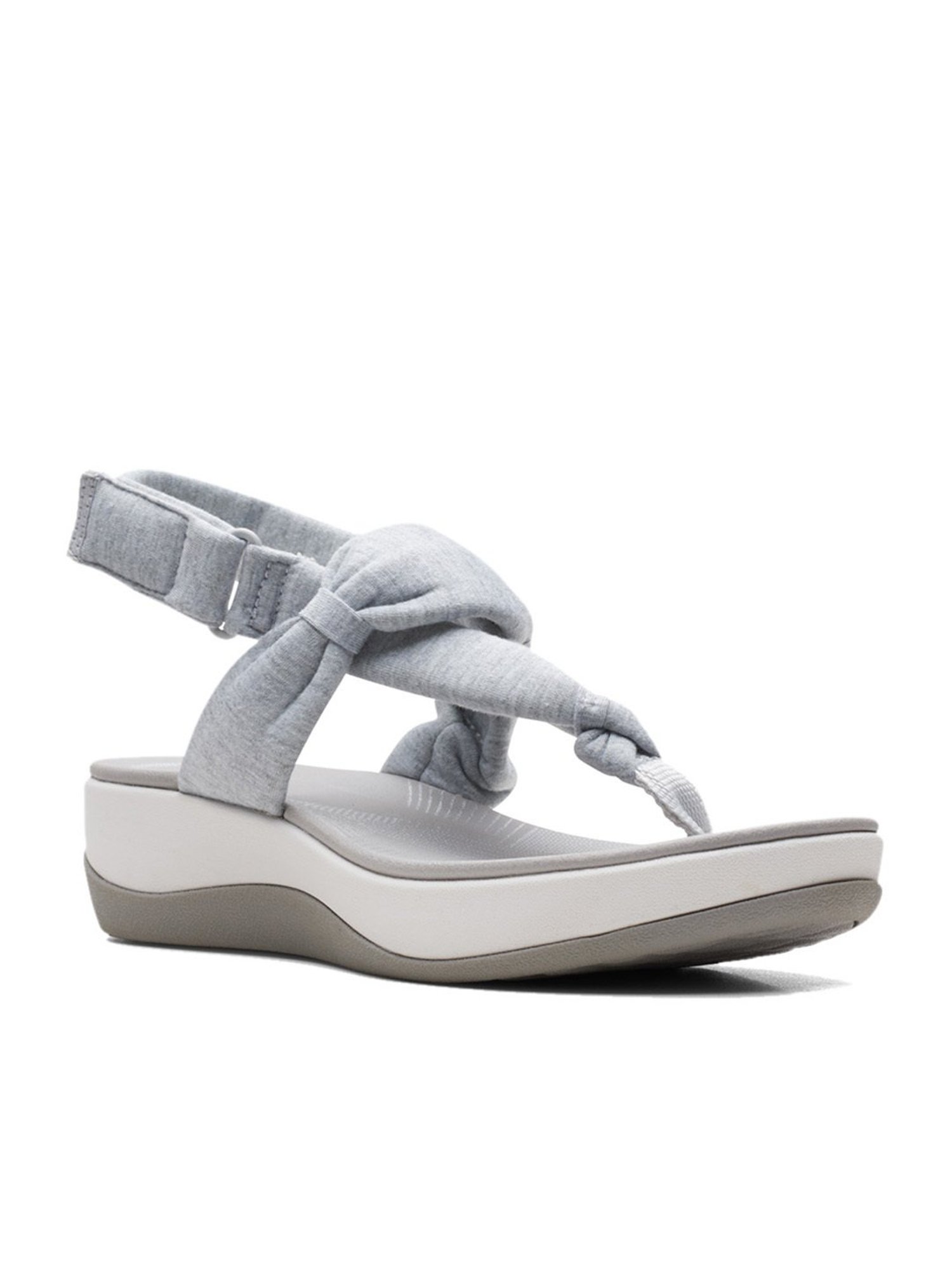 Clarks Women's Arla Nicole Grey Back Strap Wedges