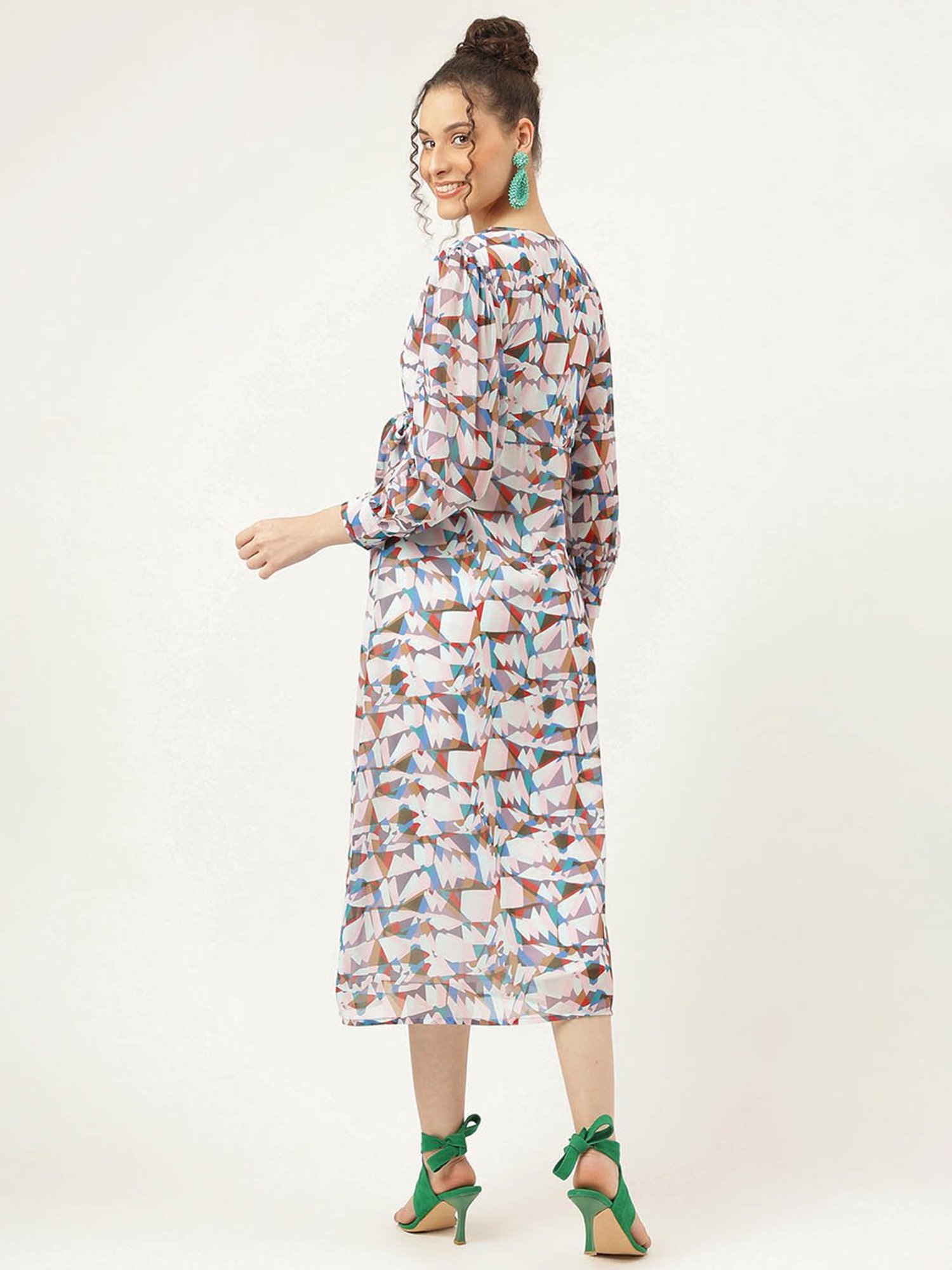 MASAKALI.CO Multicolor Printed Midi Dress