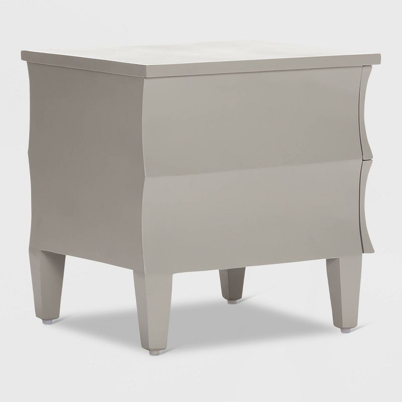 Arlan Side Table with 2 Drawers Gray - Adore Decor