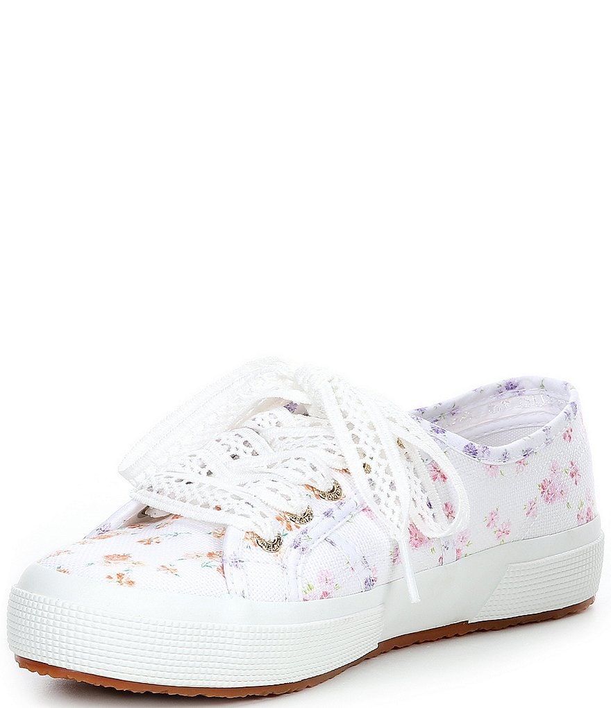 Superga x LoveShackFancy 2750 Flower Mix Eyelet Lace Floral Print Canvas Sneakers