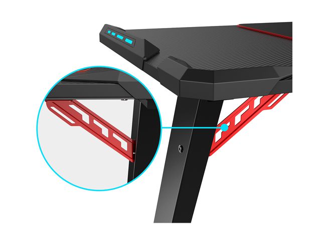 RESPAWN 3000 Gaming Computer Desk - Ergonomic Height Adjustable Gaming Desk, in Blue (RSP-3000-BLU)