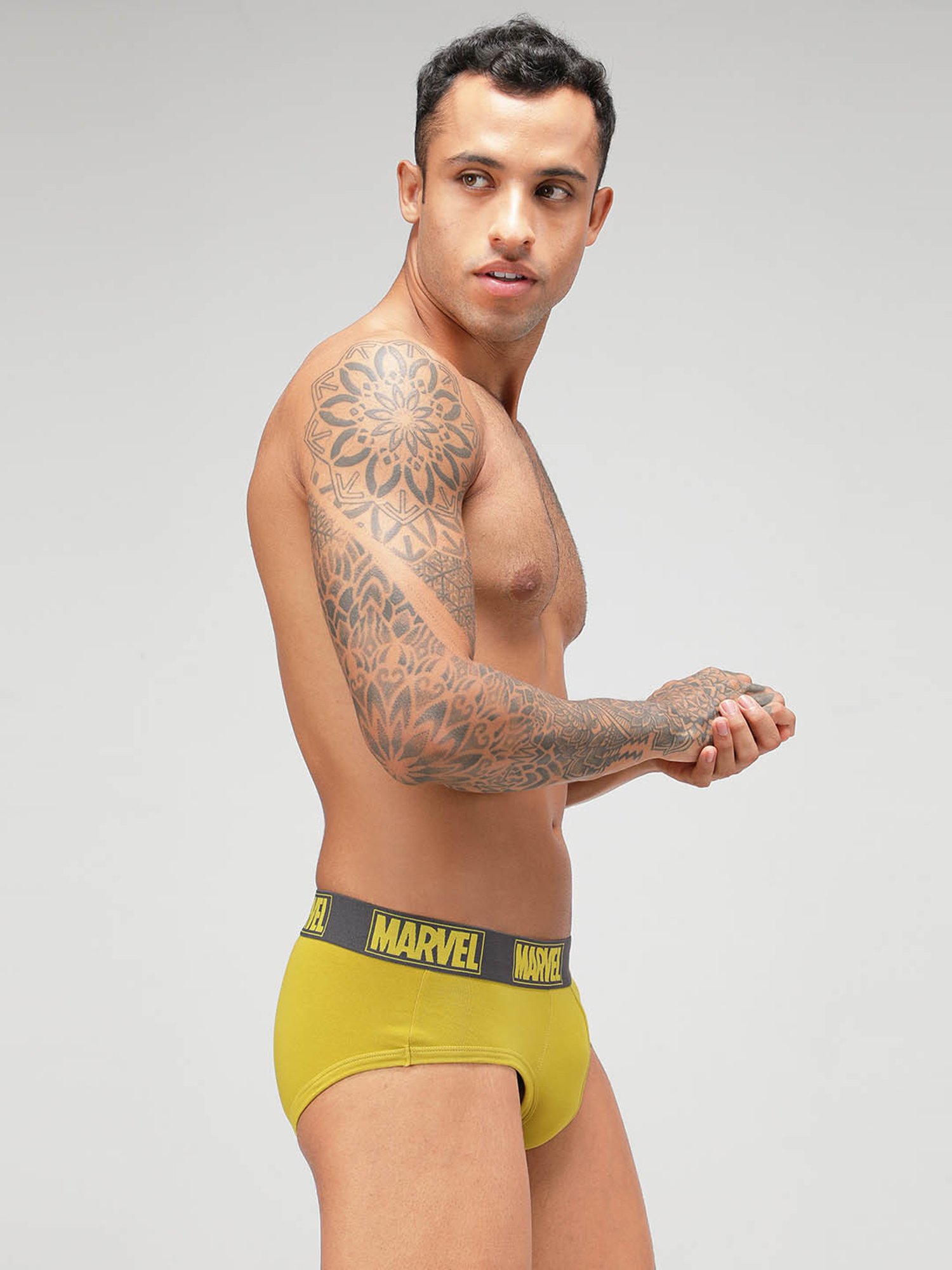 Zoiro Chinese Red & Castle Rock Regular Fit Briefs - Pack Of 2