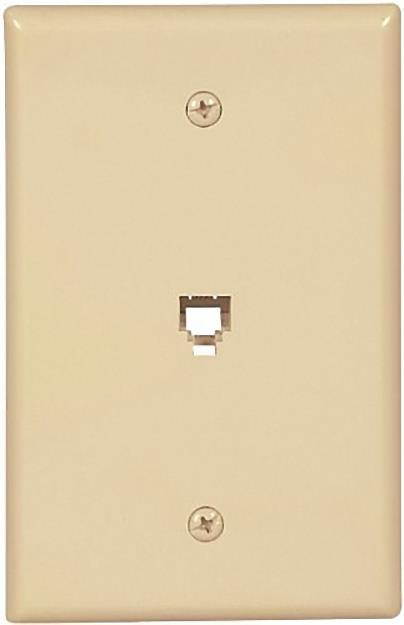 Cooper Wiring Devices 3533-4V Mid Size Flush Mount Wallplate with Phone Jack 4-C
