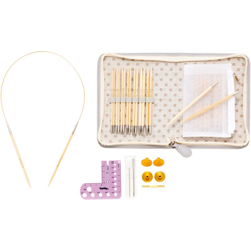 Carry C Interchangeable Bamboo Knitting Needle Long Set