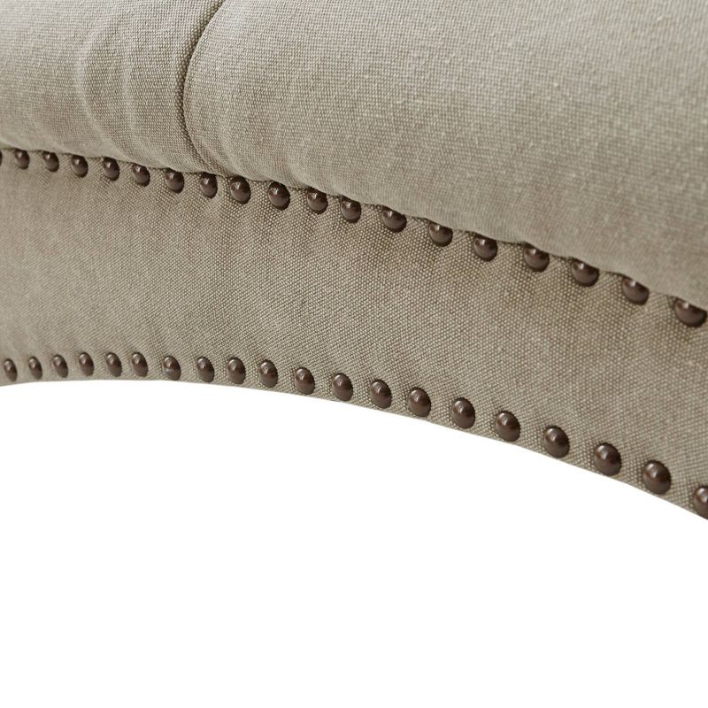 Fortas Mid-Century Modern Fabric Chaise Lounge Gray/Dark Walnut - Christopher Knight Home