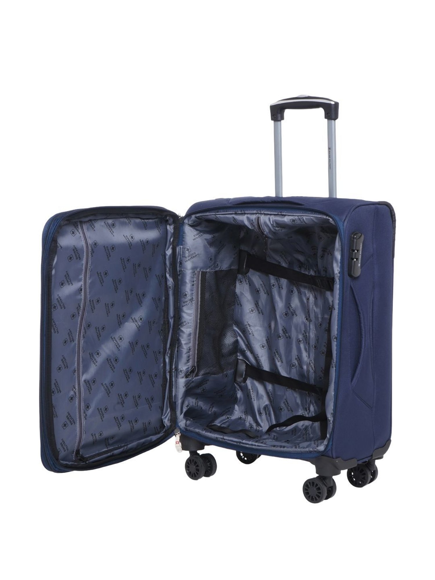 Swiss Military Navy 8 Wheels Small Carry-On Luggage