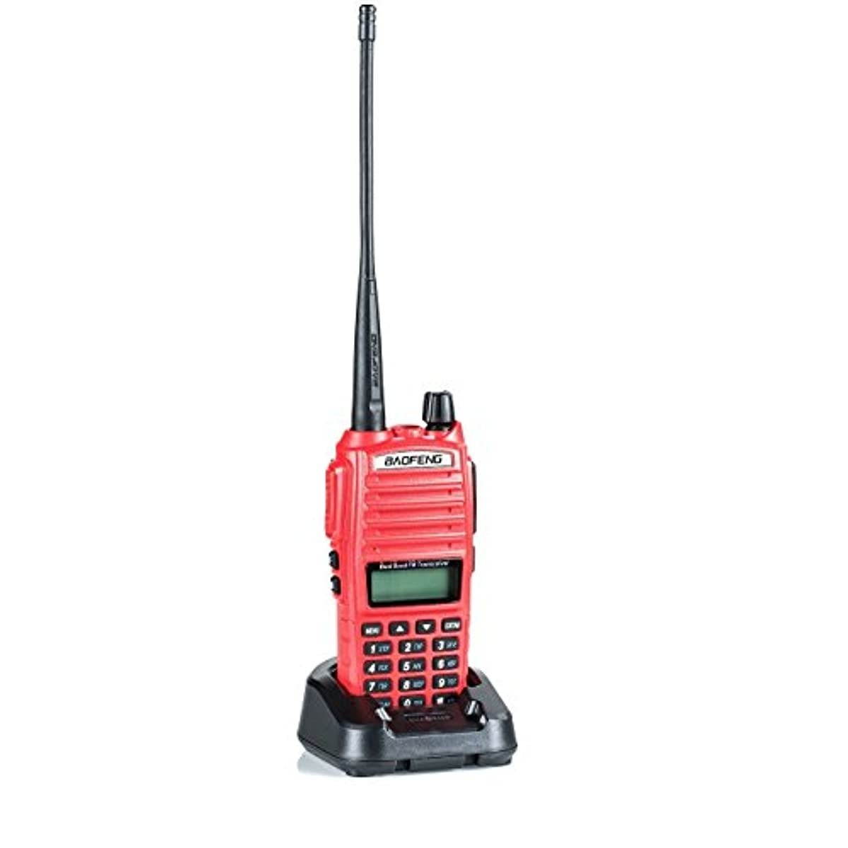 BaoFeng UV-82HP (RED) High Power Dual Band Radio: 136-174mhz (VHF) 400-520mhz (UHF) Amateur (Ham) Portable Two-Way