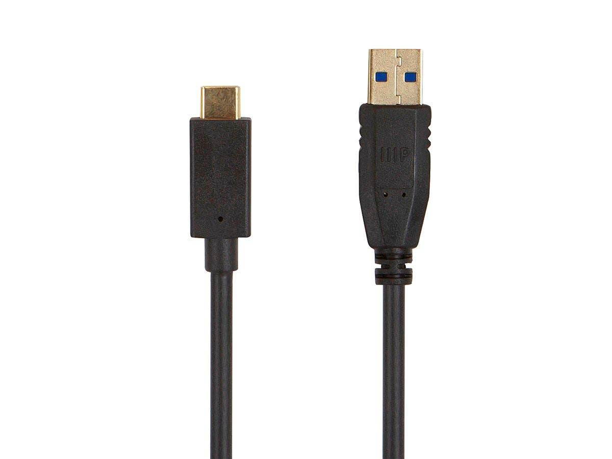 Monoprice USB 3.0 Type-C to Type-A Cable - 1.5 Feet - Black, For Nintendo Switch, Samsung Galaxy S10 S9 S8 Note, Android Google Pixel - Select Series
