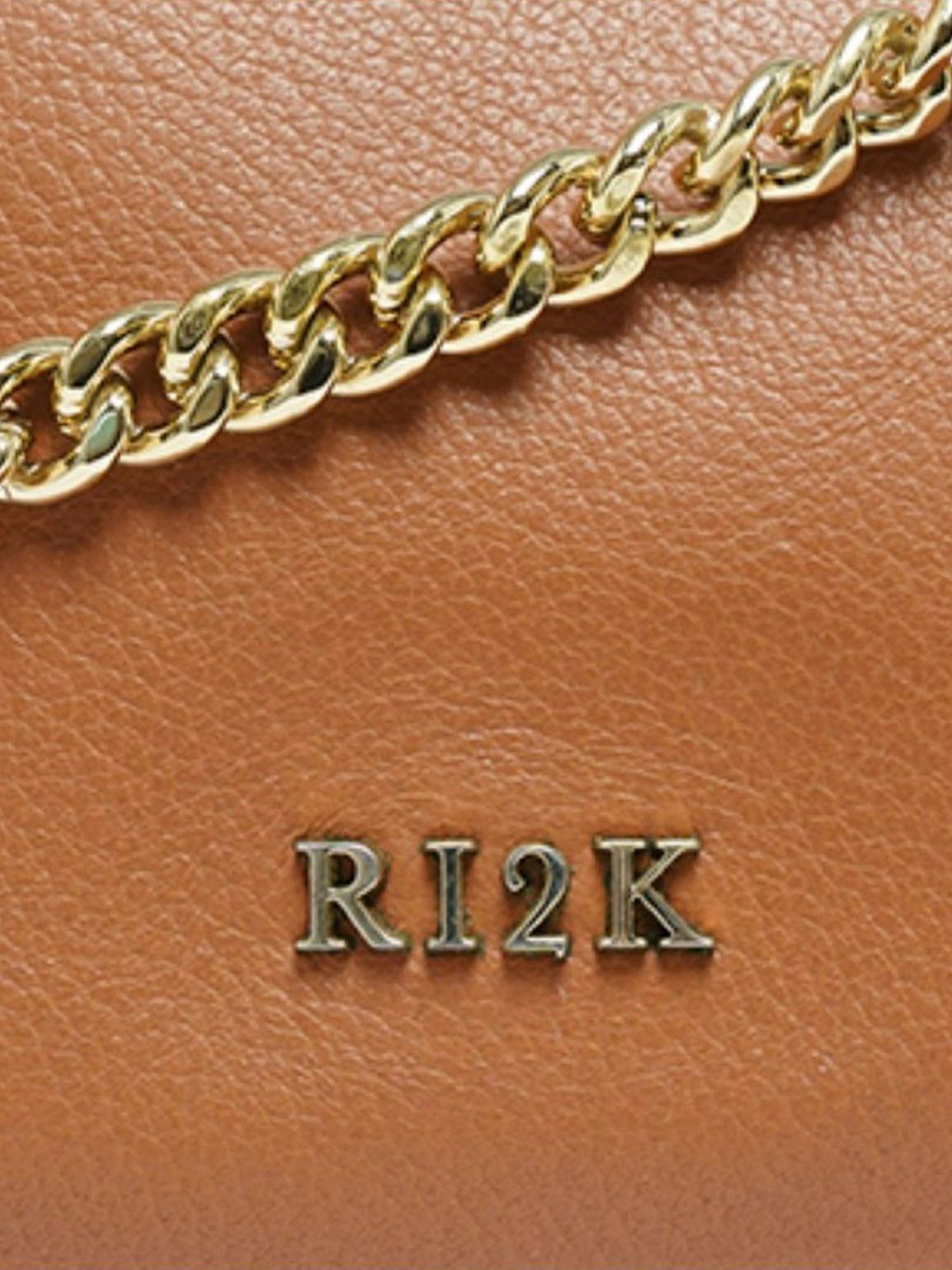 RI2K London Brown Leather Small Cross Body Bag