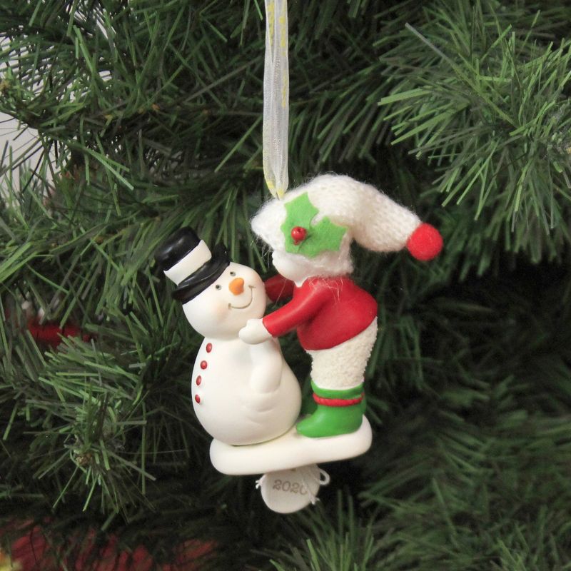 Dept 56 Snowbabies 4.0" Frosty Kisses 2020 Ornament Christmas  -  Tree Ornaments