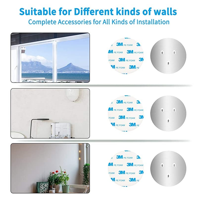 Pack Wall Mount for Yi Home Security Camera No Punching Extremely Simple Installation Camera is NOT Included