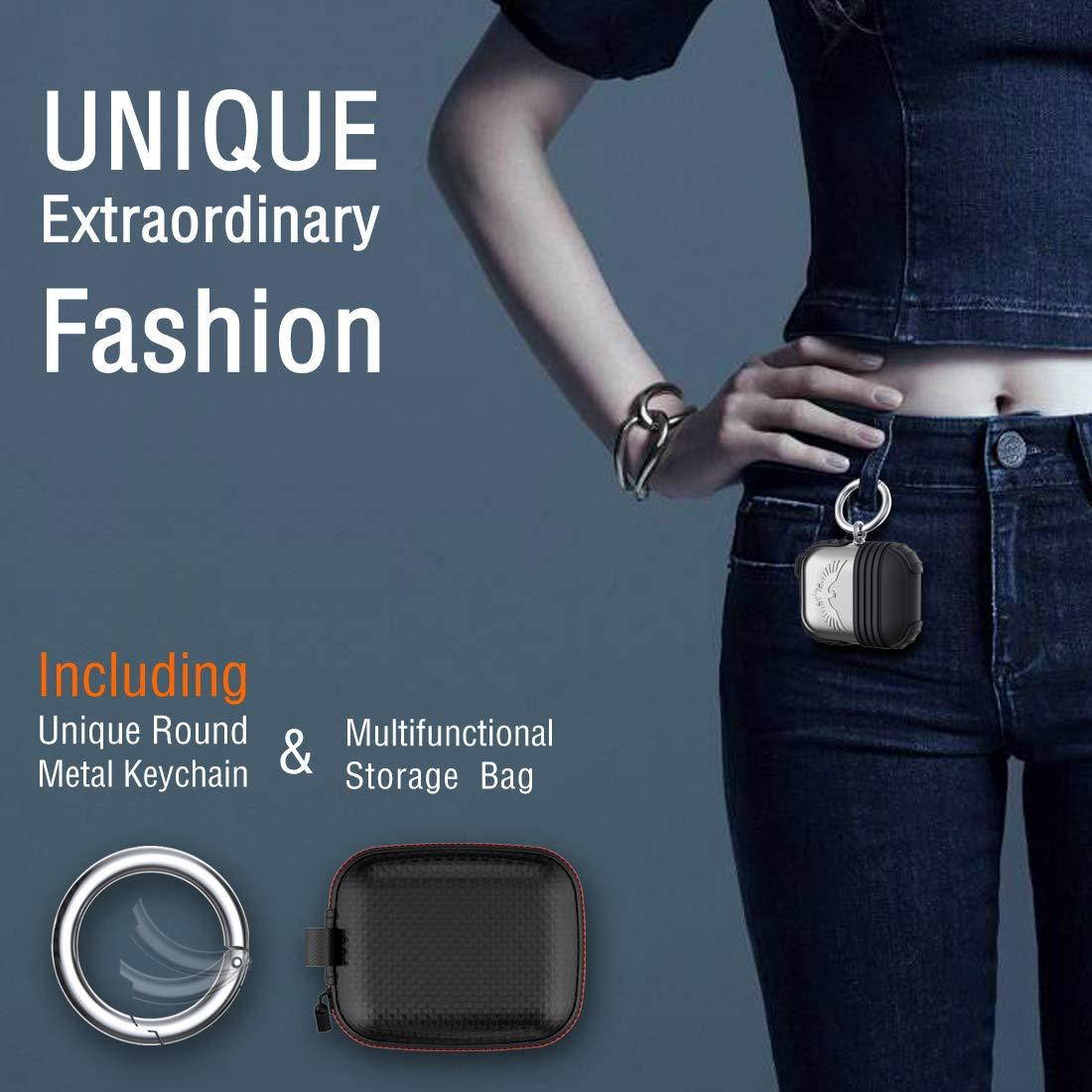 Silicone Maid LLC Compatible Air Pod Holder Portable Anti-Lost Strap Silicone Case Compatible Apple AirPods (Penguin)