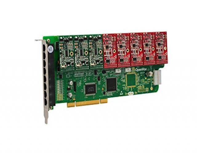 OpenVox A800P35 8 Port Analog PCI Base Card + 3 FXS + 5 FXO