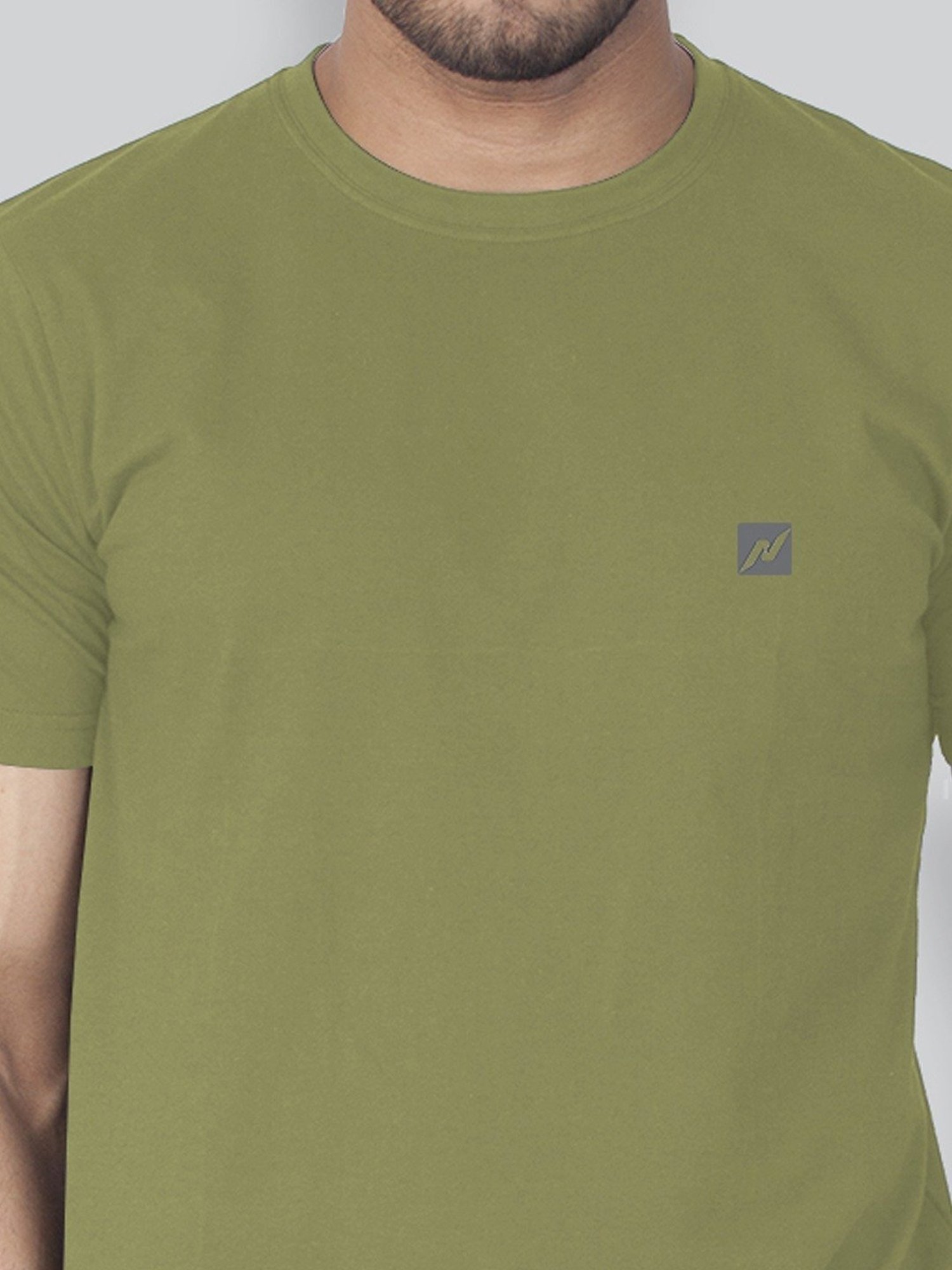 Lux Nitro Olive & Yellow Regular Fit T-Shirt Pack of - 2
