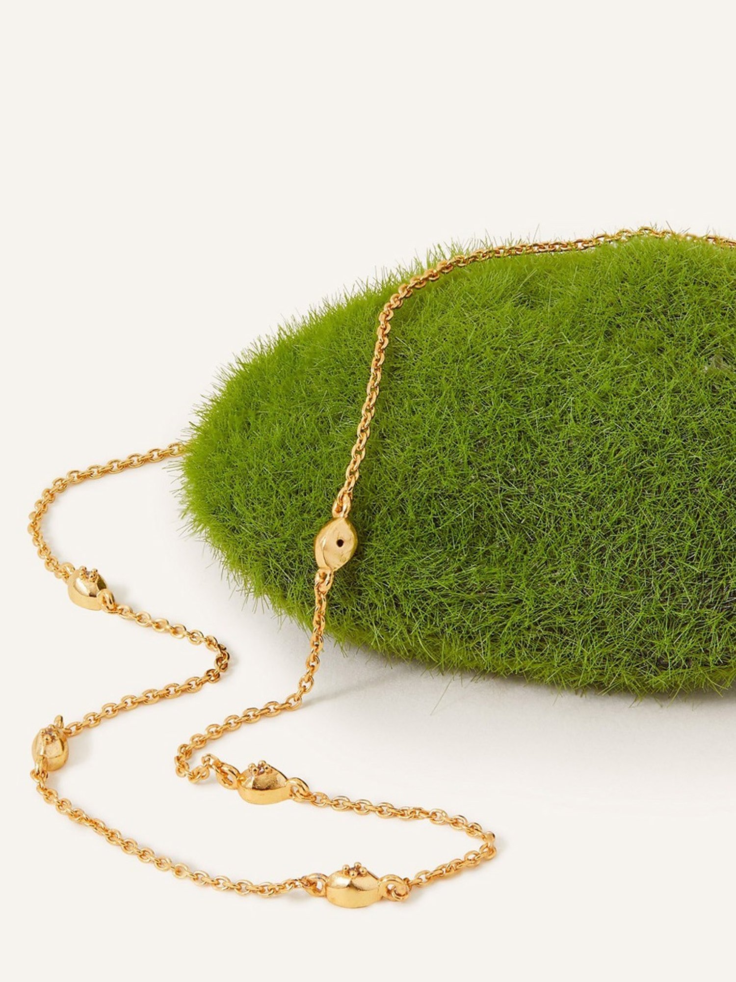 Accessorize London Real Gold-Plated Z Molten Station Necklace