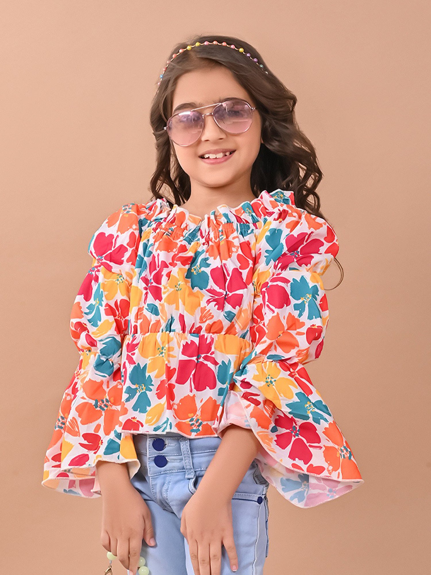 Kidsville Green Cotton Printed T-Shirt