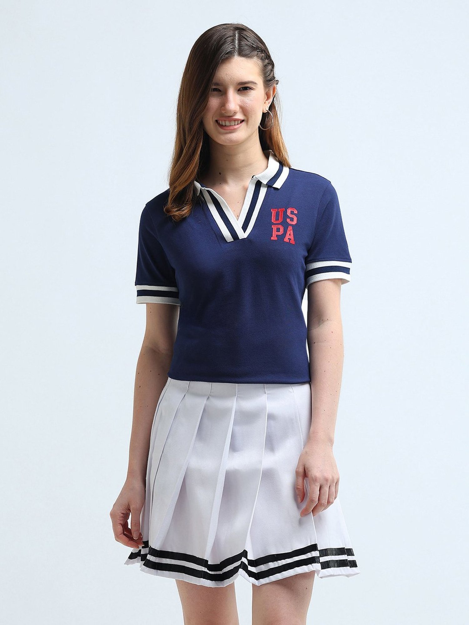 U.S. Polo Assn. Blue Logo Print Polo T-Shirt