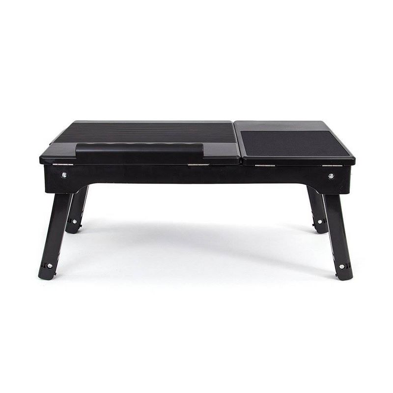 Origami Multi Functional Laptop Computer Tray Table Stand with LED Light, Black