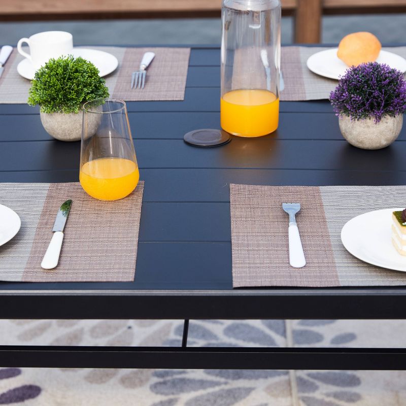 7pc Steel Patio Dining Sets Cream - Lokatse