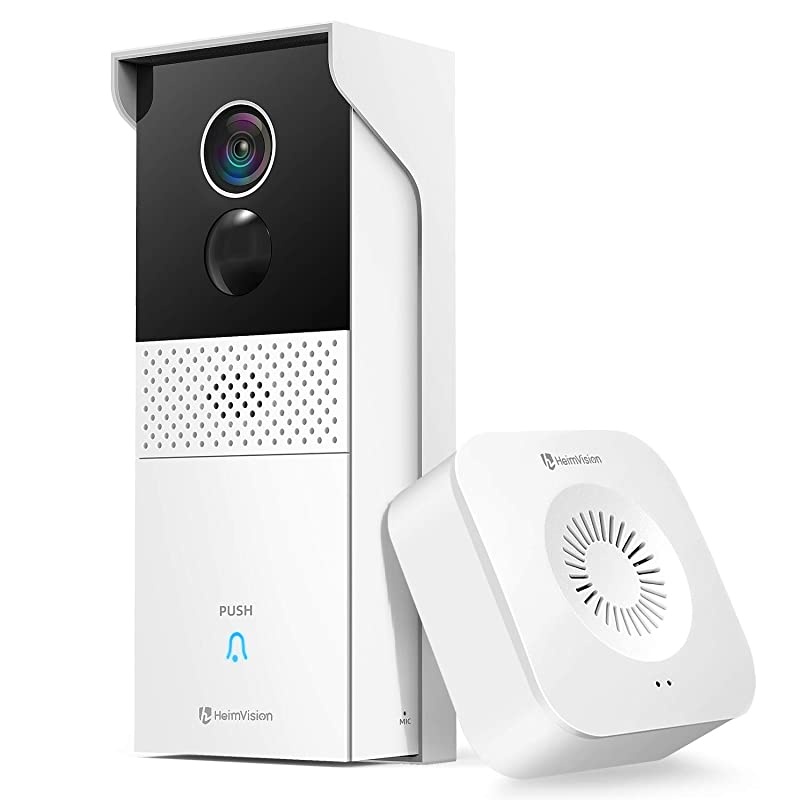 Wireless Video Doorbell Camera with Chime, Battery Wi-Fi Door Camera,1080P HD, AI Human Detection, 2-Way Audio, Remote Access, Night Vision, SD Slot & Cloud Storage, Weatherproof, Greets 1