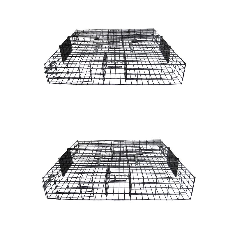 Rugged Ranch SQR Squirrelinator Live Chipmunk Squirrel Rat Mouse Rodent Small Animal Metal Wire 2 Door Trap Cage, Black (2 Pack)