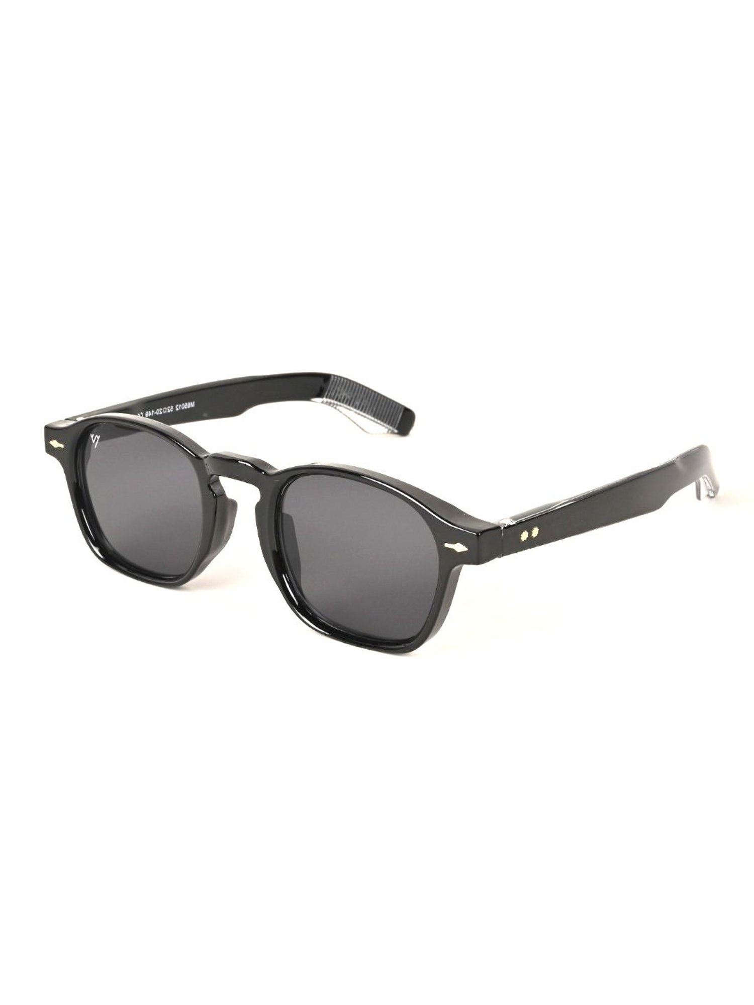 Voyage Black Round UV Protection Unisex Sunglasses