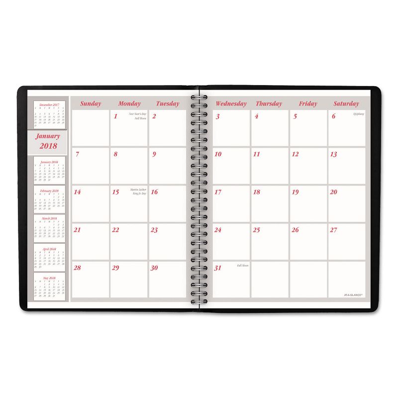 At-A-Glance Weekly/Monthly Appointment Book 6 7/8 x 8 3/4 Black 7065005