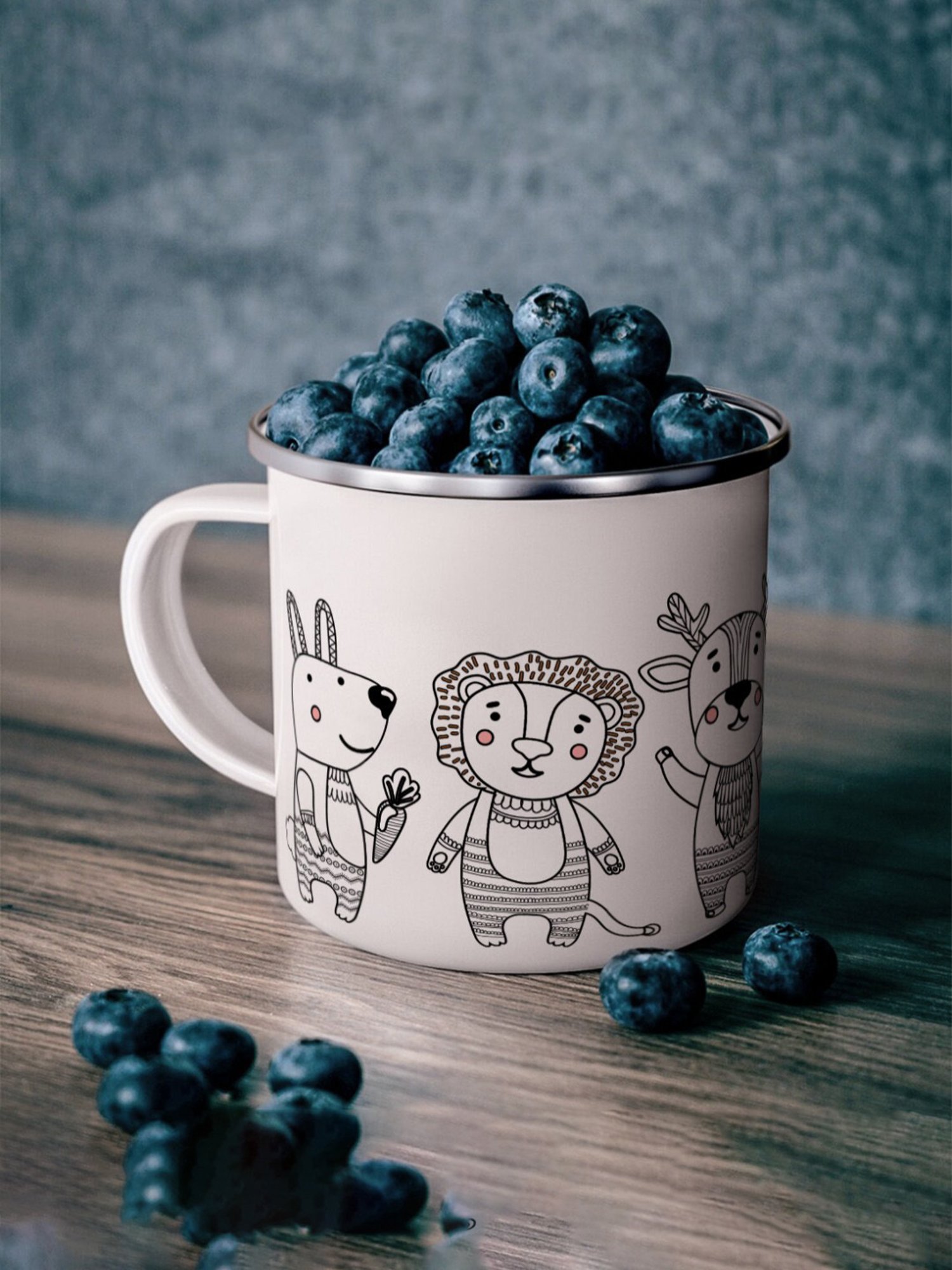 Gathari Enamel White Stainless Steel Coffee Mug