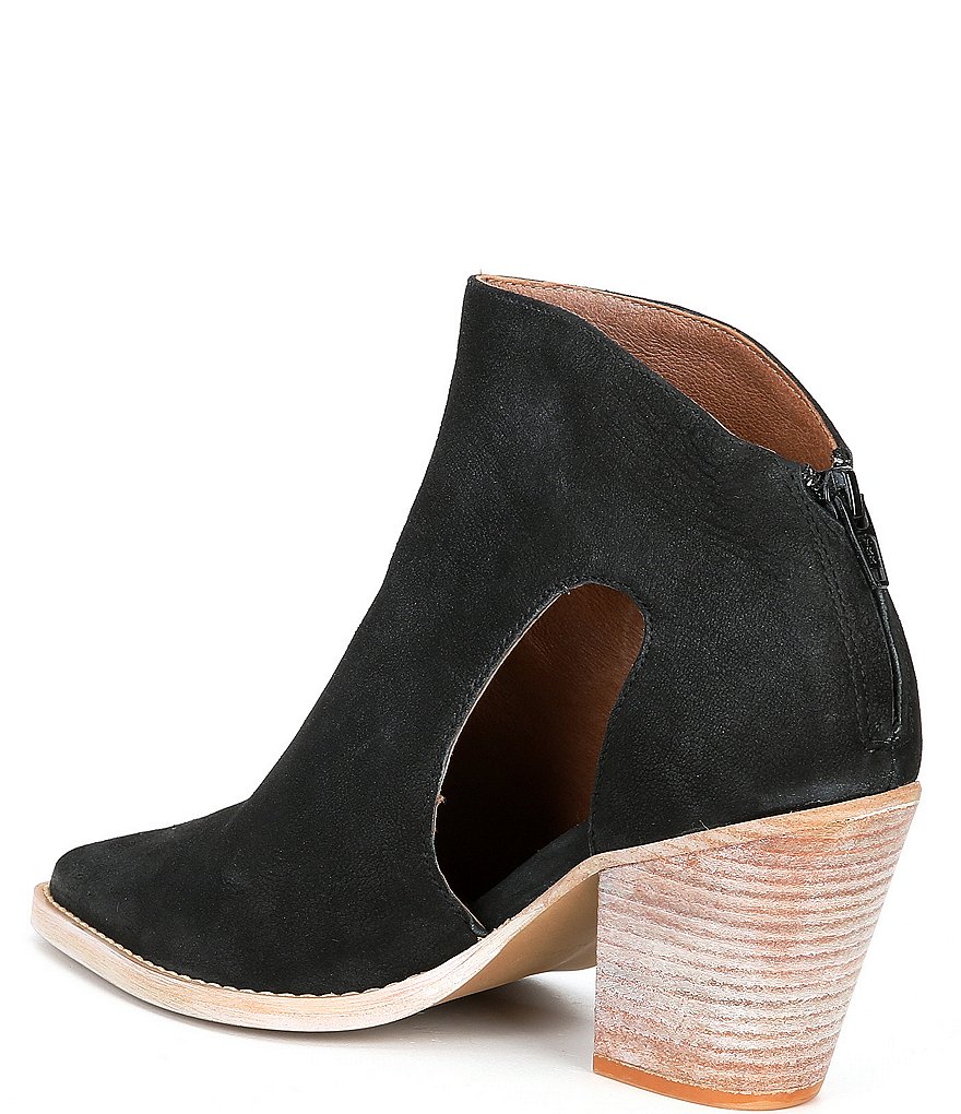 Free People Wilder Leather Side Cutout Booties