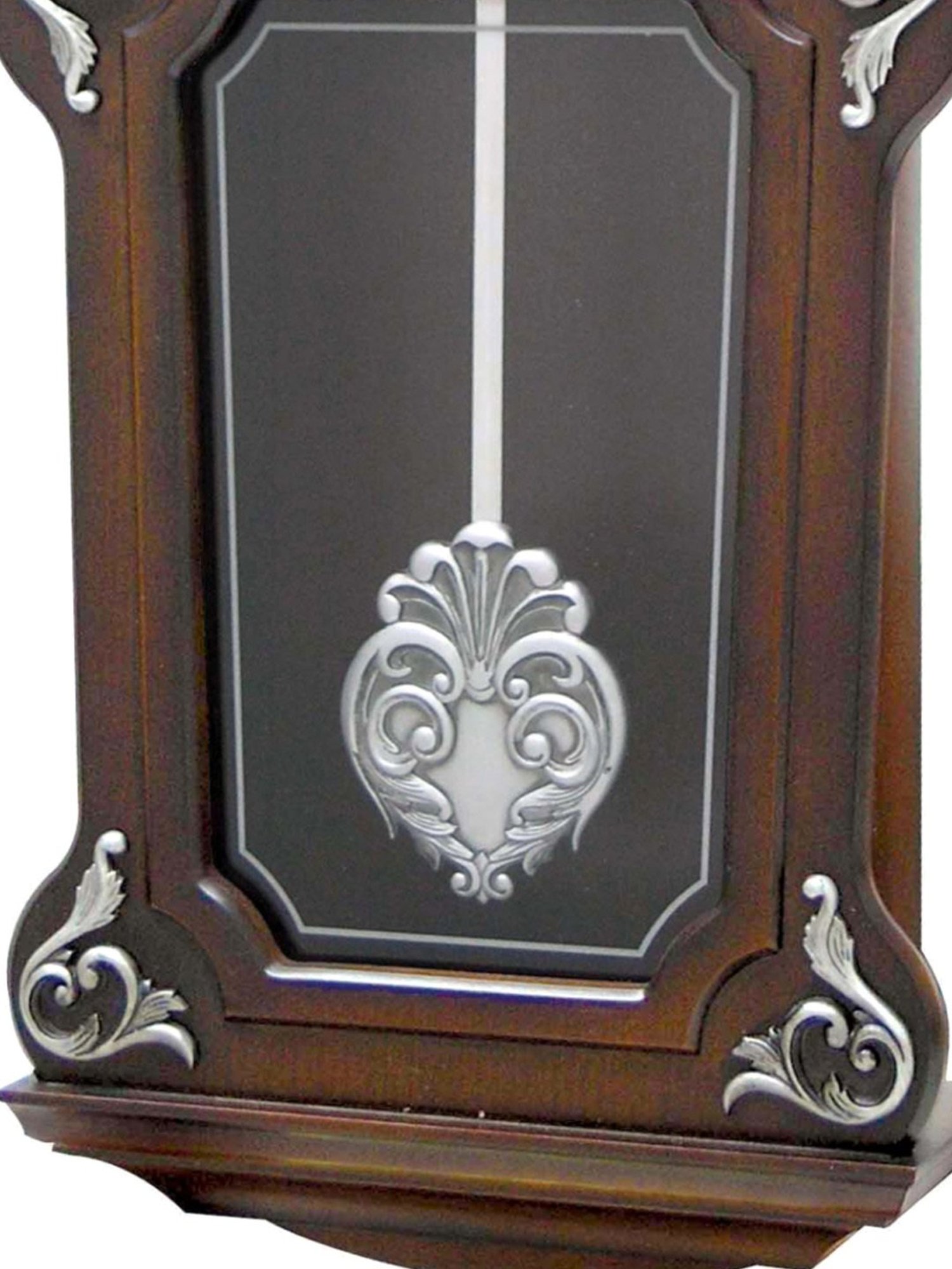 RHYTHM Dark Brown Wood Beautiful Vertical Wooden Wall Clock