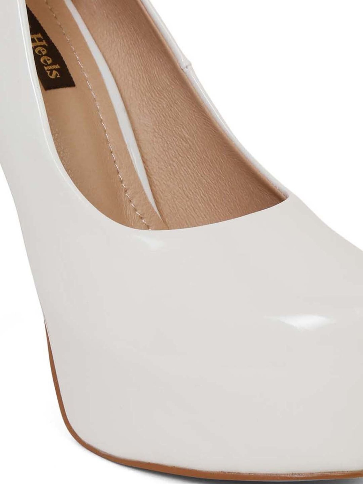Flat N Heels Women's White Stiletto Pumps