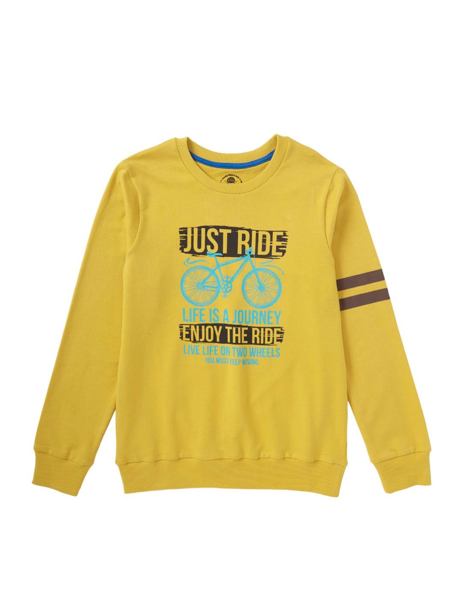 Cub McPaws Kids Yellow Printed Sweatshirt