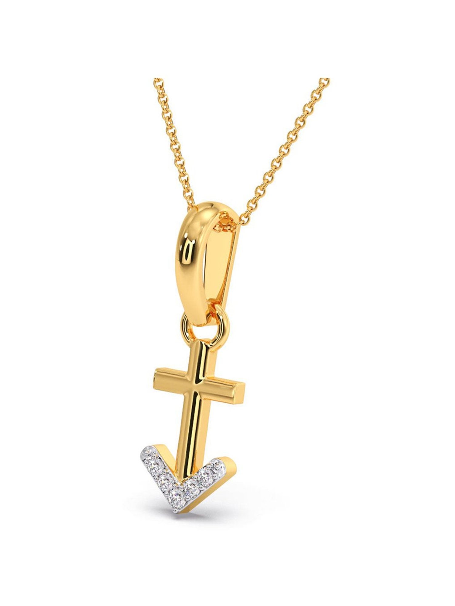 Joyalukkas 18k Gold & Diamond Pendant with Chain