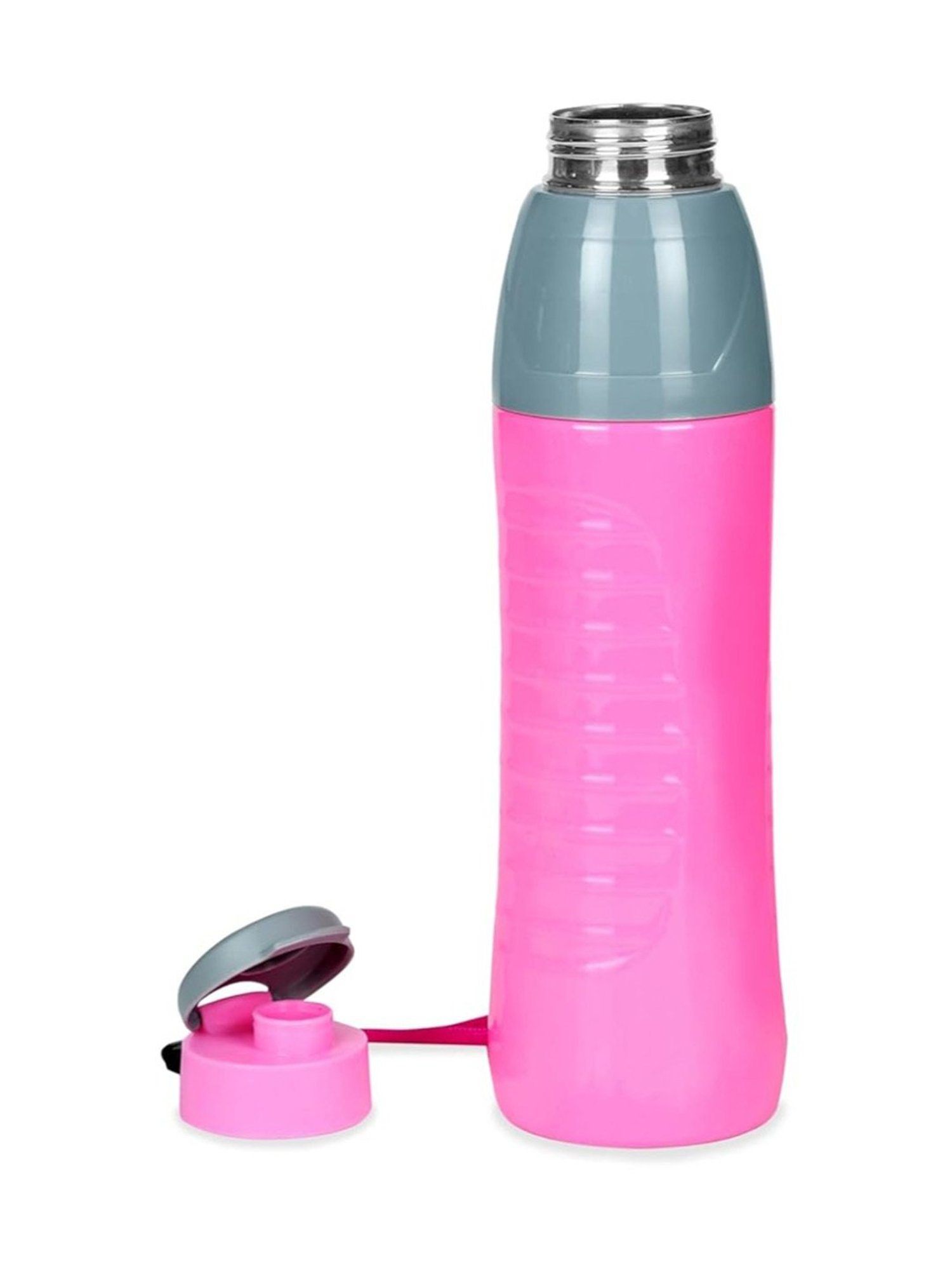 Varmora Gripo Pink Stainless Steel Insulated Inner Steel Outer Plastic Water Bottle - 700 ml