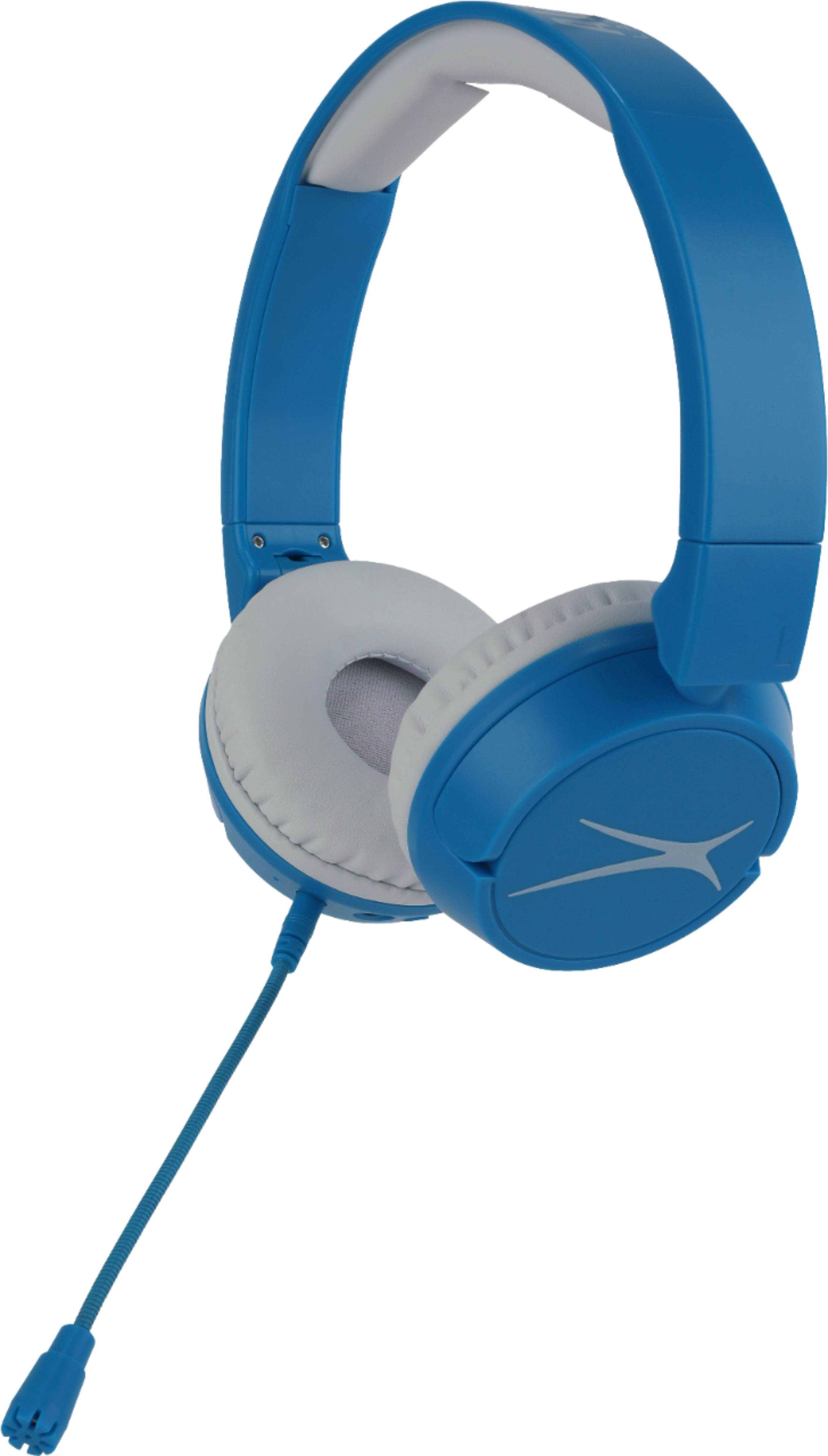 Altec Lansing - Kid Safe 3-in-1 Wireless with Mic and Wire On-Ear Headphones - Blue (MZX4100-BLUB)