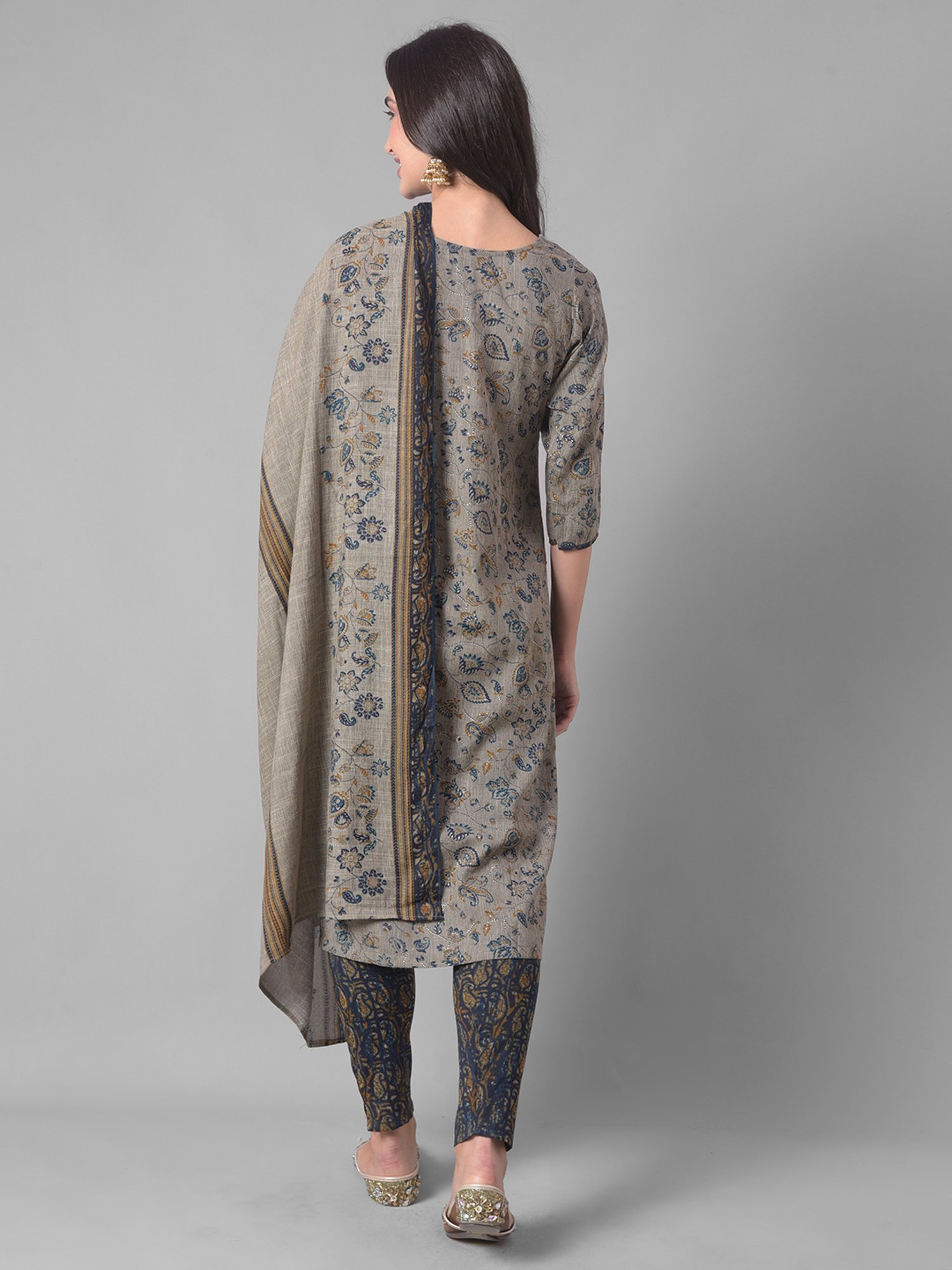 Dollar Missy Blue Embellished Kurta With Pants & Dupatta